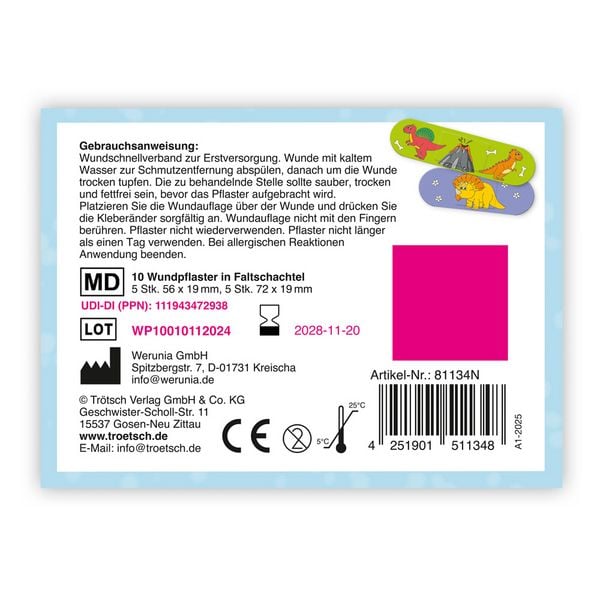 Produktbild: TR&Ouml;TSCH - Pflasterset Trostpflaster Dinosaurier