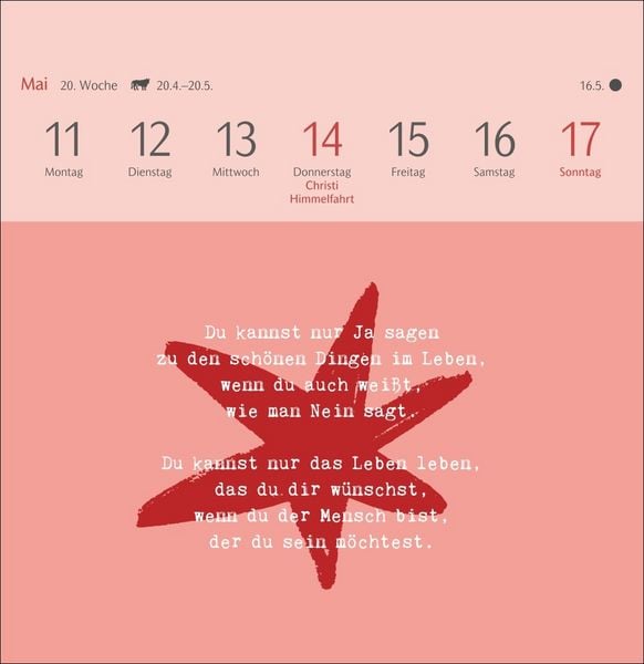Clara Louise: Die Sonne in Orange getaucht Premium-Postkartenkalender 2026 - 53 Postkarten mit poetischen Gedanken