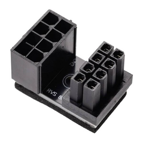 Produktbild: InLine Strom Adapter [1x ATX-Stecker 8pol. (4+4) - 1x ATX-Buchse 8pol. (4+4)] Schwarz