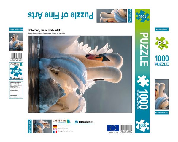 Produktbild: CALVENDO Puzzle Schw&auml;ne, Liebe verbindet 1000 Teile Lege-Gr&ouml;&szlig;e 480 x 640 cm Foto-Puzzle Bild von Peter Roder