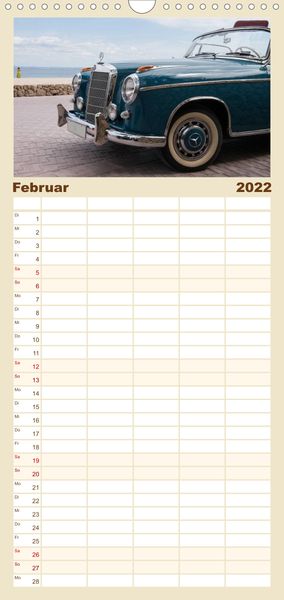 Produktbild: Classic Autos - Familienplaner hoch (Wandkalender 2022 , 21 cm x 45 cm, hoch)