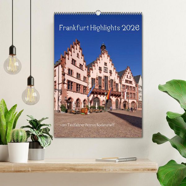 Produktbild: Frankfurt Highlights (Wandkalender 2026 DIN A2 hoch), CALVENDO Monatskalender