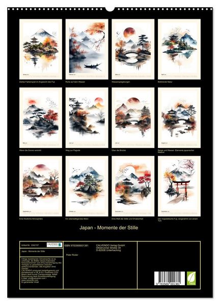 Produktbild: Japan - Momente der Stille (hochwertiger Premium Wandkalender 2027 DIN A2 hoch), Kunstdruck in Hochglanz