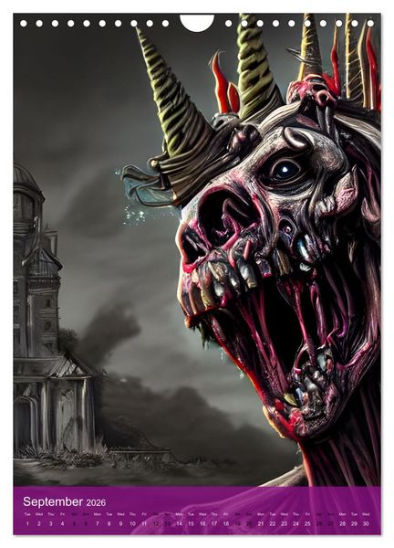 Produktbild: Zombiecorns (Wall Calendar 2026 DIN A4 portrait), CALVENDO 12 Month Wall Calendar