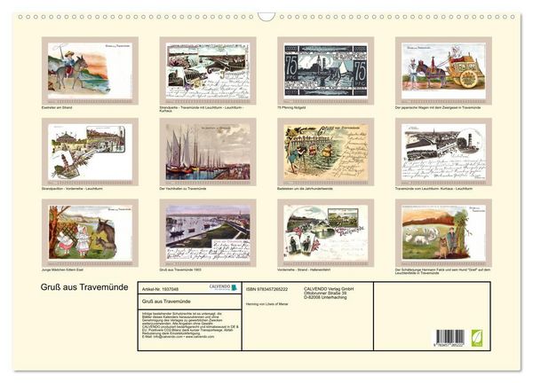 Produktbild: Gru&szlig; aus Travem&uuml;nde (Wandkalender 2026 DIN A2 quer), CALVENDO Monatskalender