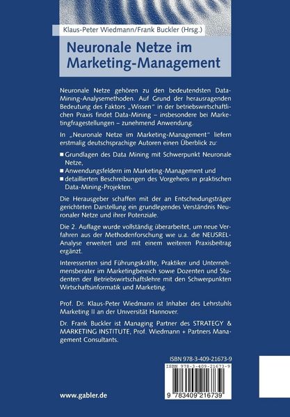 Produktbild: Neuronale Netze im Marketing-Management
