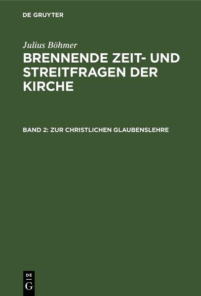 Produktbild: Zur christlichen Glaubenslehre