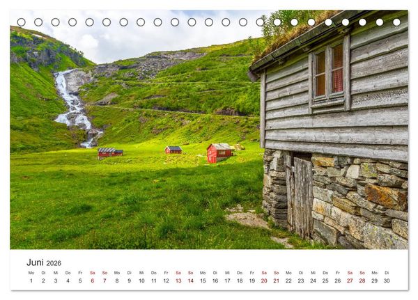 Produktbild: Wasserf&auml;lle in Norwegen (Tischkalender 2026 DIN A5 quer), CALVENDO Monatskalender