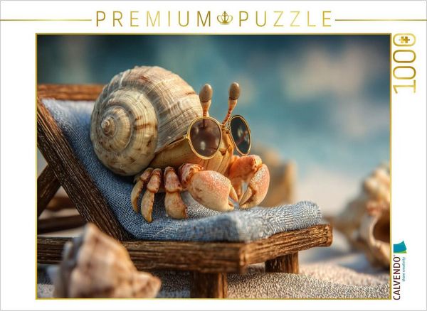 Produktbild: CALVENDO Puzzle Krabbe auf Ferienmodus | 1000 Teile Lege-Gr&ouml;&szlig;e 64x48cm Foto-Puzzle f&uuml;r gl&uuml;ckliche Stunden