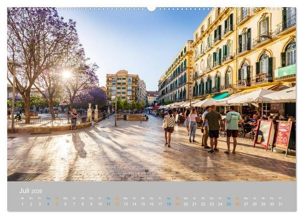 Produktbild: Malaga - andalusische Mittelmeerk&uuml;ste (Wandkalender 2026 DIN A2 quer), CALVENDO Monatskalender