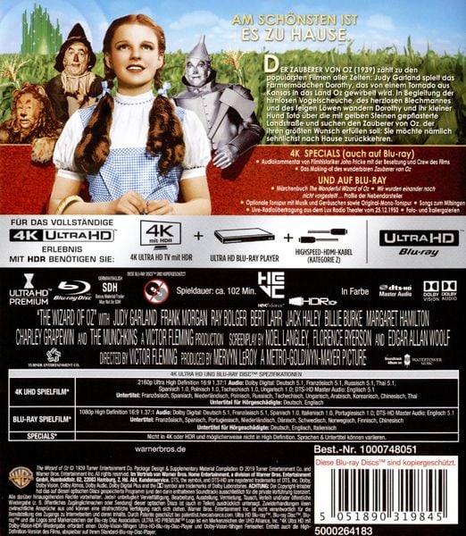 Der Zauberer von Oz (4K Ultra HD) (+ Blu-ray 2D)