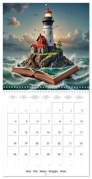 Produktbild: Fantastic surreal book worlds (Wall Calendar 2026 12 &times; 12 Inch) CALVENDO 12 Month Wall Calendar