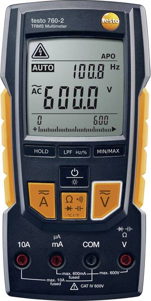 Testo 760-2 Hand-Multimeter digital CAT III 1000 V, CAT IV 600V Anzeige (Counts): 6000
