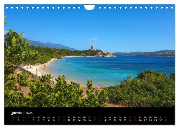 Produktbild: La Corse de plage en plage (Calendrier mural 2026 DIN A4 vertical), CALVENDO calendrier mensuel