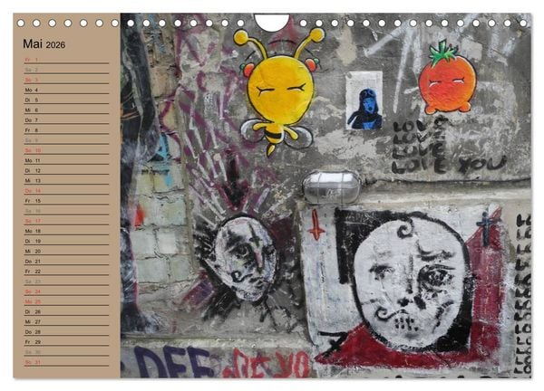 Produktbild: Street-Art Berlin (Wandkalender 2026 DIN A4 quer), CALVENDO Monatskalender