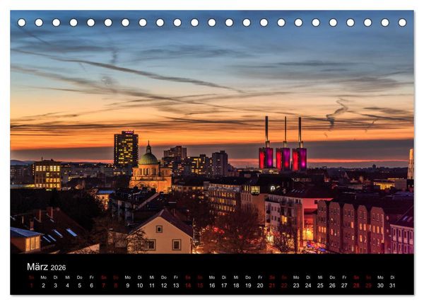 Produktbild: Hannover bei Nacht 2026 (Tischkalender 2026 DIN A5 quer), CALVENDO Monatskalender