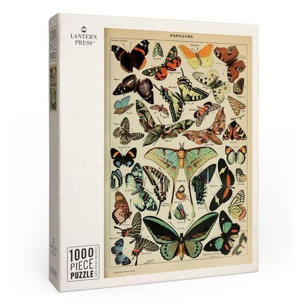 Butterflies - C - Vintage Bookplate - Adolphe Millot Artwork - 1000 Piece Puzzle