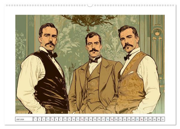 Produktbild: Im Stil des Art Nouveau (Wandkalender 2026 DIN A2 quer), CALVENDO Monatskalender