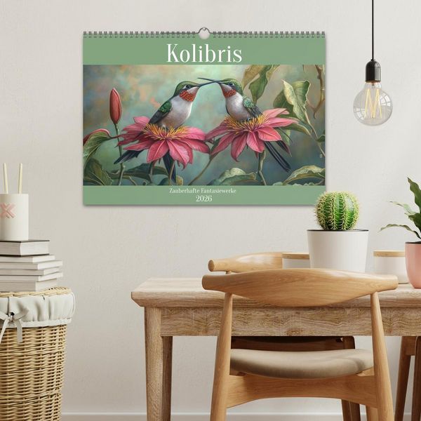Produktbild: Kolibris - Zauberhafte Fantasiewerke (Wandkalender 2026 DIN A3 quer), CALVENDO Monatskalender
