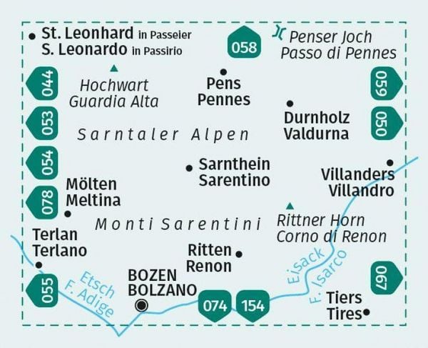 Produktbild: KOMPASS Wanderkarte 056 Sarntaler Alpen, Monti Sarentini 1:25.000