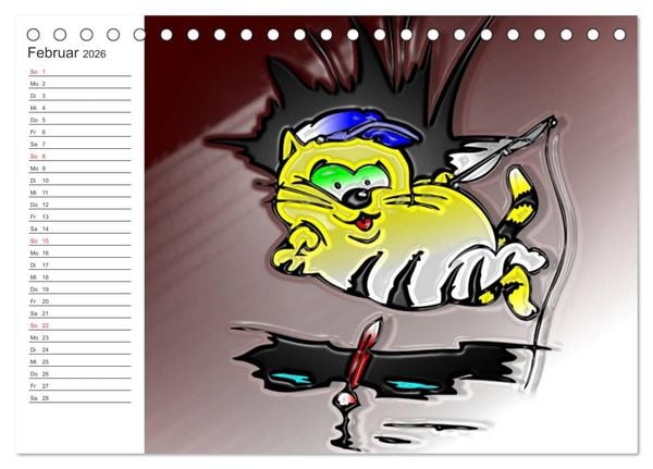 Produktbild: Alles f&uuml;r die Katz! Lustiger Katzen-Planer (Tischkalender 2026 DIN A5 quer), CALVENDO Monatskalender