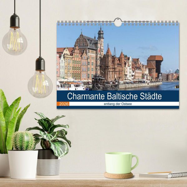 Produktbild: Charmante Baltische St&auml;dte entlang der Ostsee (Wandkalender 2026 DIN A4 quer), CALVENDO Monatskalender