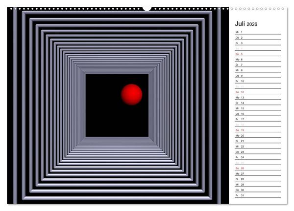 Produktbild: Mit Geometrie durch das Jahr (hochwertiger Premium Wandkalender 2026 DIN A2 quer), Kunstdruck in Hochglanz