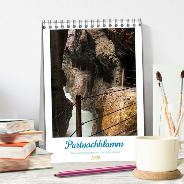 Produktbild: Partnachklamm (Tischkalender 2026 DIN A5 hoch), CALVENDO Monatskalender