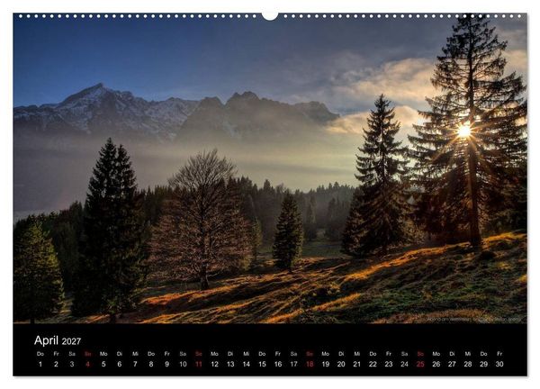 Produktbild: Licht &uuml;ber Bergen und Seen (Wandkalender 2027 DIN A2 quer), CALVENDO Monatskalender