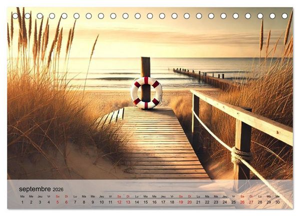 Produktbild: Chemins vers la mer (Calendrier de bureau 2026 DIN A5 vertical), CALVENDO calendrier mensuel