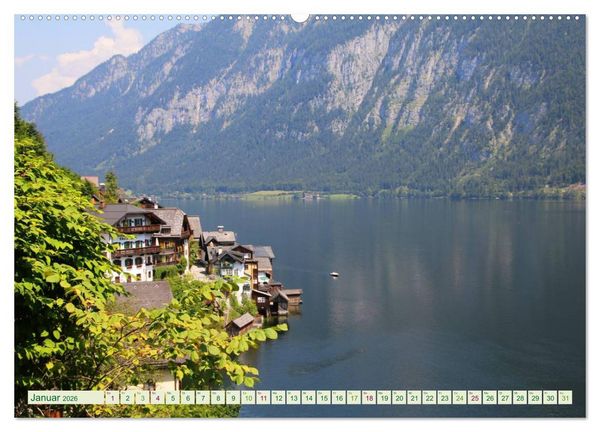Produktbild: Hallstatt, Marktgemeinde am Hallst&auml;tter See (Wandkalender 2026 DIN A2 quer), CALVENDO Monatskalender