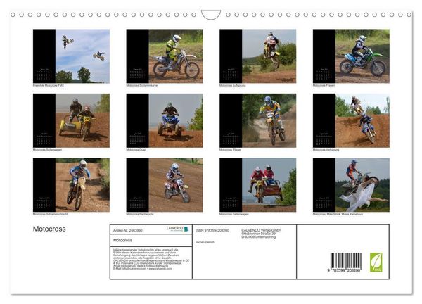 Produktbild: Motocross (Wandkalender 2027 DIN A3 quer), CALVENDO Monatskalender
