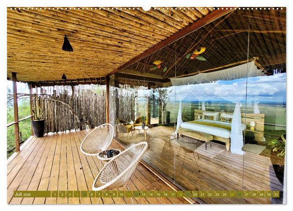 Produktbild: Im Einklang mit der Natur - Soroi Lions Bluff Lodge Kenia (hochwertiger Premium Wandkalender 2026 DIN A2 quer), Kunstdruck in Hochglanz