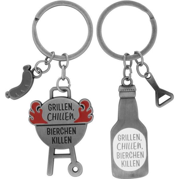 Produktbild: Paar-Schl&uuml;sselanh&auml;nger Motiv Grillen