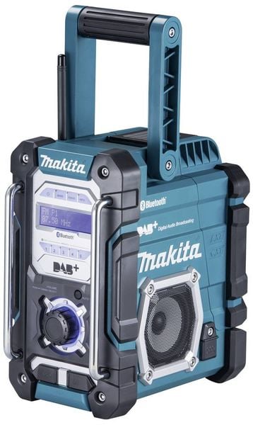 Makita Baustellenradio DAB+, UKW AUX, Bluetooth®, USB spritzwassergeschützt Türkis, Schwarz