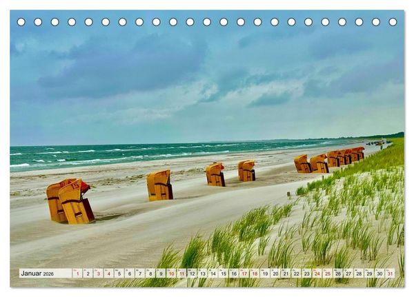 Produktbild: Fischland: zwischen Ostsee und Bodden (Tischkalender 2026 DIN A5 quer), CALVENDO Monatskalender