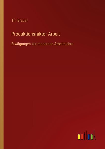 Produktbild: Produktionsfaktor Arbeit