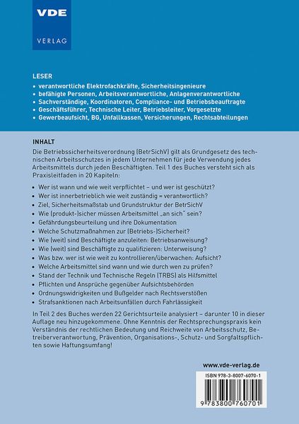 Produktbild: Praxisleitfaden Betriebssicherheitsverordnung