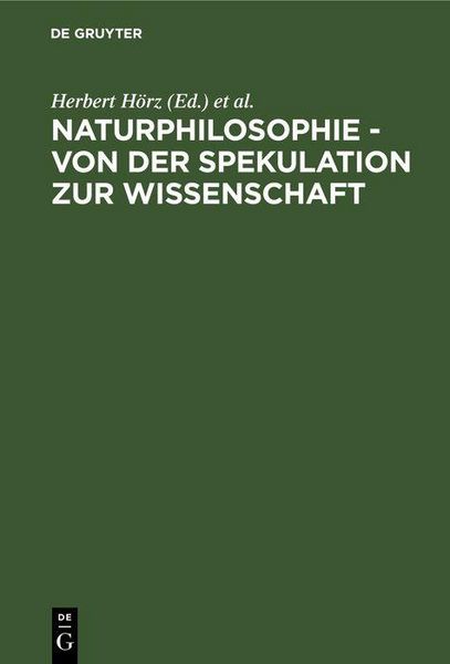 Produktbild: Naturphilosophie - von der Spekulation zur Wissenschaft