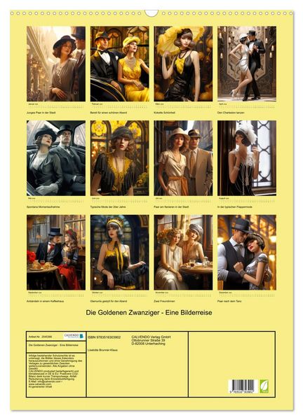 Produktbild: Die Goldenen Zwanziger - Eine Bilderreise (Wandkalender 2026 DIN A2 hoch), CALVENDO Monatskalender