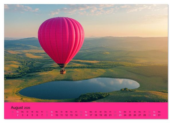 Produktbild: Kalender in PINK (Tischkalender 2026 DIN A5 quer), CALVENDO Monatskalender