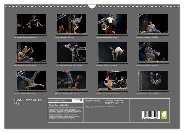 Produktbild: Break Dance et Hip-Hop (Calendrier mural 2026 DIN A3 vertical), CALVENDO calendrier mensuel