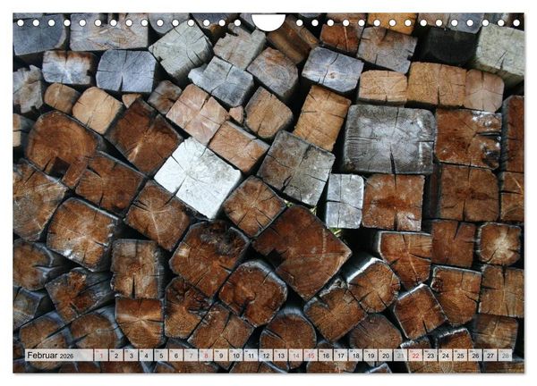 Produktbild: HOLZ - Stapel und St&auml;mme (Wandkalender 2026 DIN A4 quer), CALVENDO Monatskalender