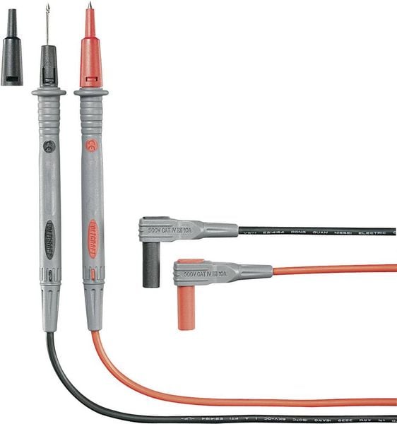 Produktbild: VOLTCRAFT Sicherheits-Messleitungs-Set 1.20m Schwarz, Rot MS-4N