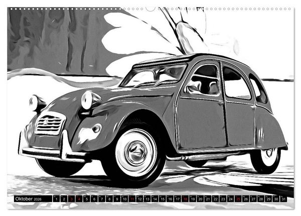 Produktbild: 70 Jahre 2CV (hochwertiger Premium Wandkalender 2026 DIN A2 quer), Kunstdruck in Hochglanz