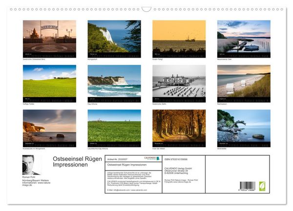 Produktbild: Ostseeinsel R&uuml;gen Impressionen (Wandkalender 2026 DIN A2 quer), CALVENDO Monatskalender