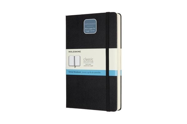 Produktbild: Moleskine Notizbuch Large/A5, Punktraster, Erweiterte Seitenanzahl, Schwarz