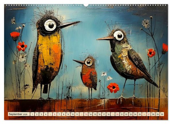 Produktbild: V&ouml;gel - ein sch&ouml;ner Tag (hochwertiger Premium Wandkalender 2026 DIN A2 quer), Kunstdruck in Hochglanz
