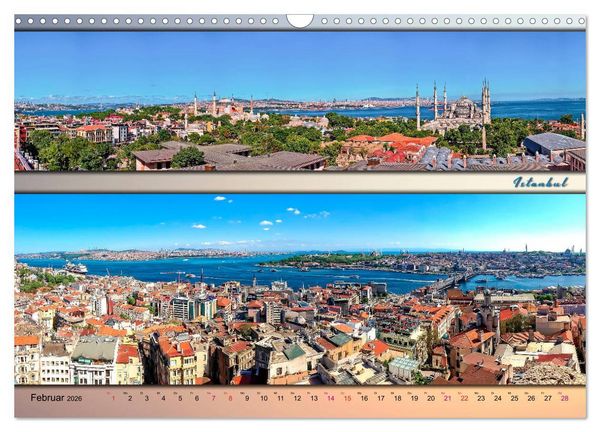 Produktbild: St&auml;dte der Welt, Panoramen (Wandkalender 2026 DIN A3 quer), CALVENDO Monatskalender