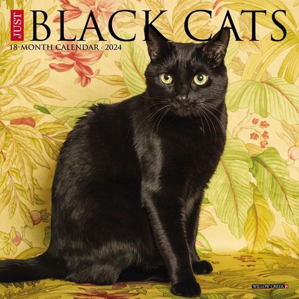 Produktbild: Willow Creek Press: Just Black Cats 2024 7 X 7 Mini Wall Cal